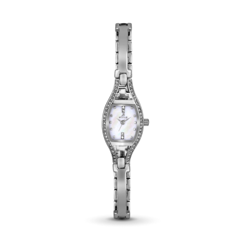

Westar Analog Watch for Women with Stainless Steel Band, Water Resistant, 20226STN111, Silver-White Mother Of Pearl