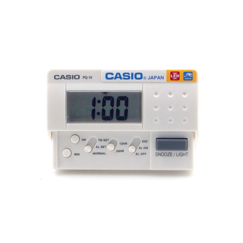 

Casio Digital Table Clock, PQ-10-7R, White