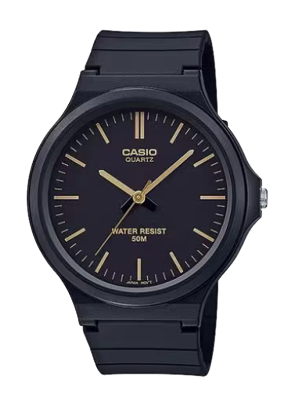 

Casio Youth Series Analog Watch for Men with Resin Band, Water Resistant, MW-240-1E2VDF, Black-Brown