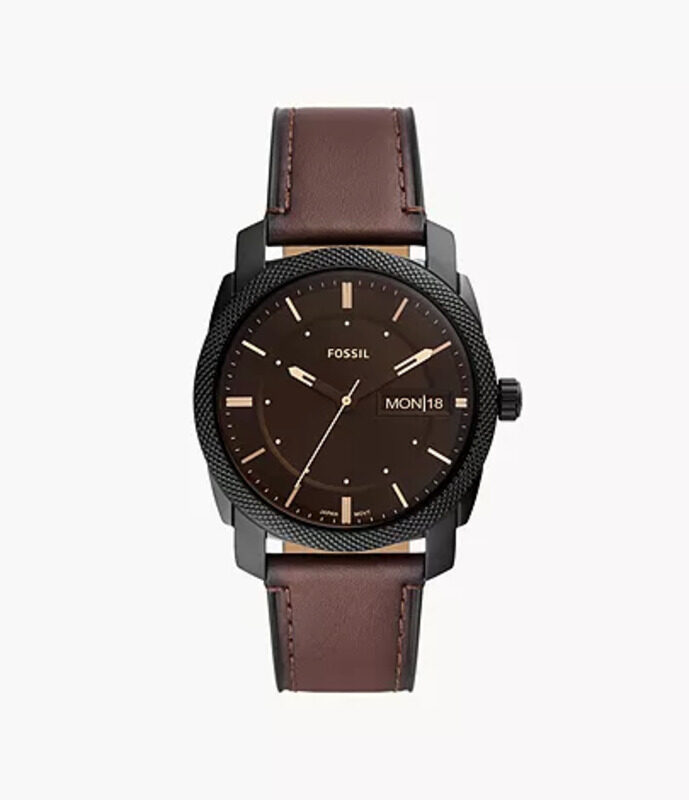 

Fossil Analog Watch for Men with Leather Band, Water Resistant, FS5901, Brown-Multicolour