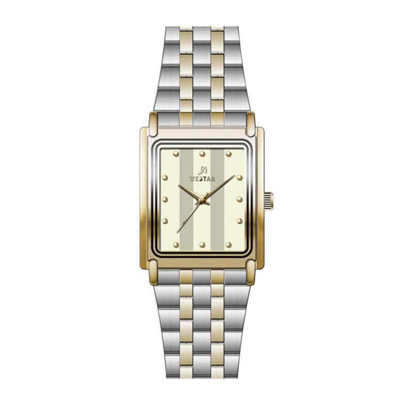 

Westar Analog Watch for Women with Stainless Steel Band, Water Resistant, EX6588CBN102, Silver/gold-Gold