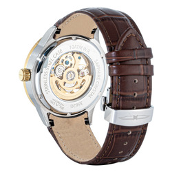 Blade Sempre Analog Watch for Men with Leather Genuine Band, Water Resistant, 3662G1TSO, Brown-Multicolour