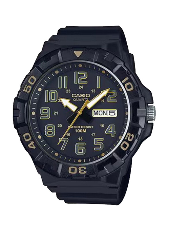 

Casio Youth Series Analog Watch for Men with Resin Band, Water Resistant, MRW-210H-1A2VDF, Black-Black