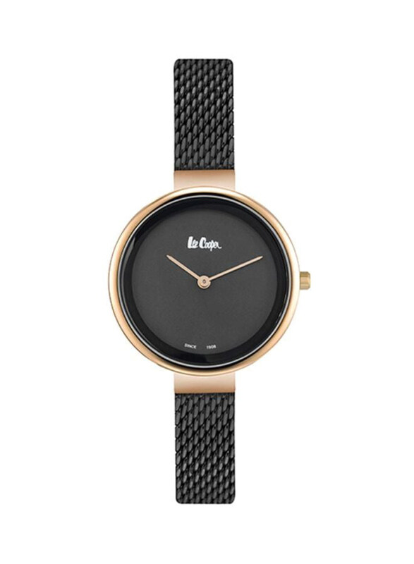

Lee Cooper Analog Wrist Watch for Women with Metal Band, LC06632.460, Black