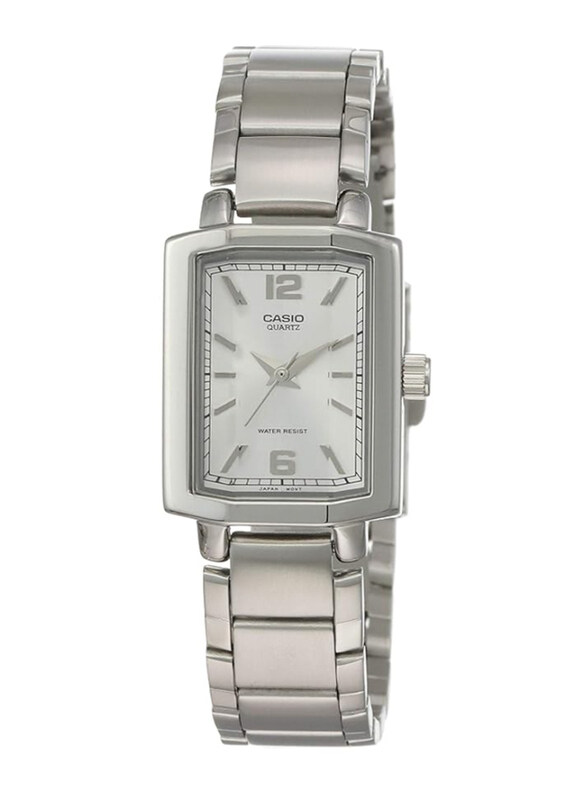 

Casio Vintage Series Analog Watch for Women with Stainless Steel Band, Water Resistant, LTP-1233D-7ADF, Silver-White