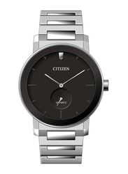 Citizen Analog Watch for Men with Stainless Steel Band, Water Resistant, BE9180-52E, Silver-Black