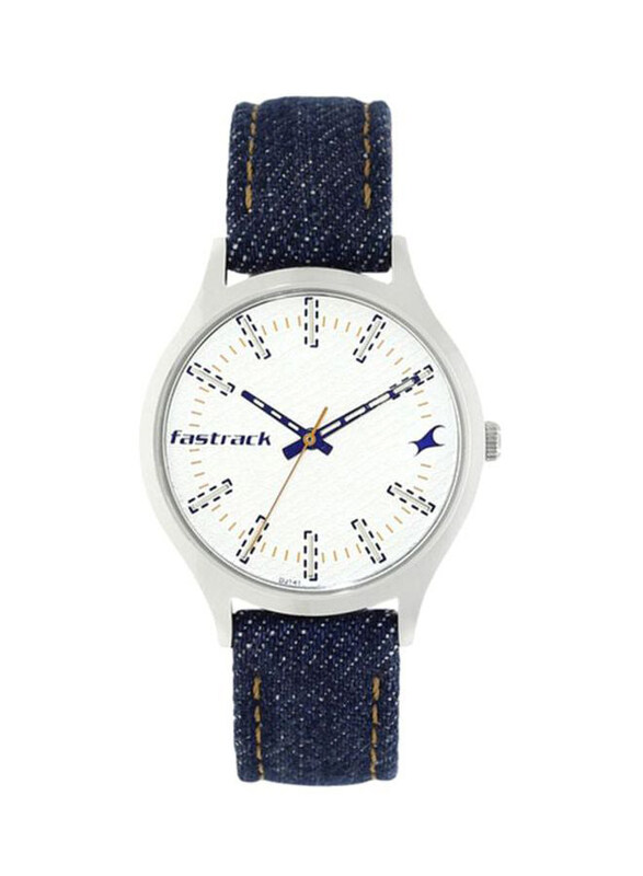 

Fastrack Analog Watch for Women with Fabric Band, Water Resistant, 6180SL01, Multicolour-White