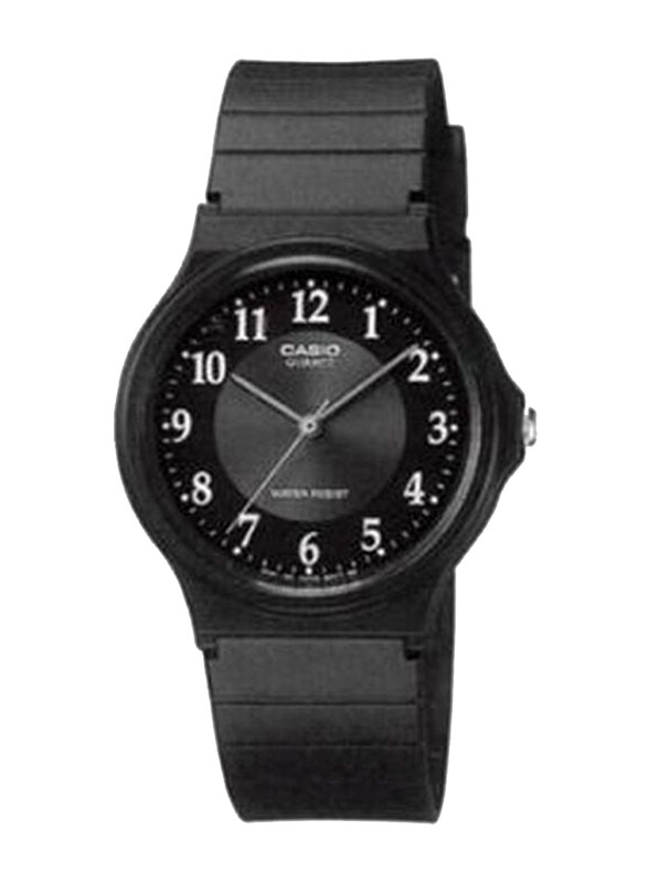

Casio Analog Watch for Men with Plastic Band, Water Resistant, MQ-24-1B3LDF, Black-Black