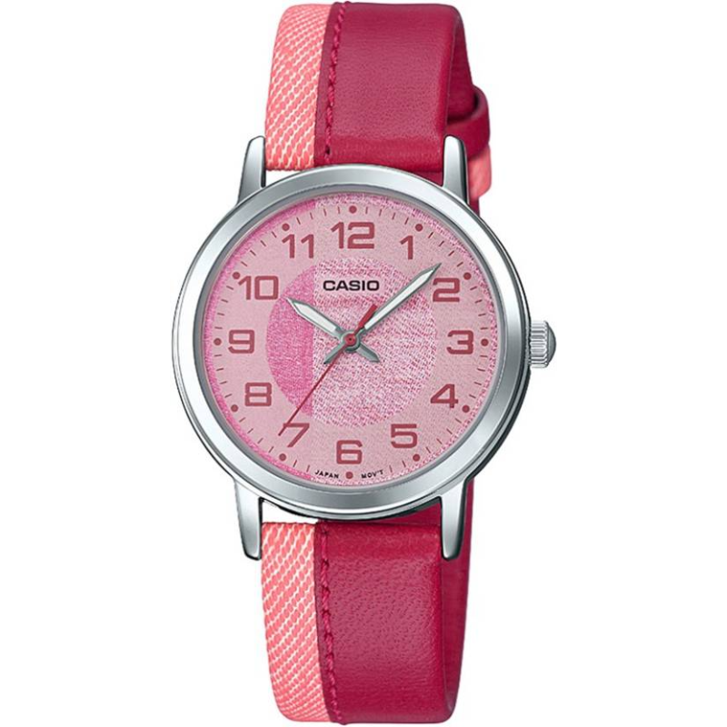 

Casio Analog Watch for Women with Leather Band, Water Resistant, LTP-E159L-4BDF, Multicolour-Pink