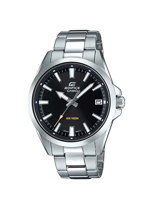 

Casio Edifice Analog Watch for Men with Stainless Steel Band, Water Resistant, EFV-100D-1AVUDF, Silver-Black
