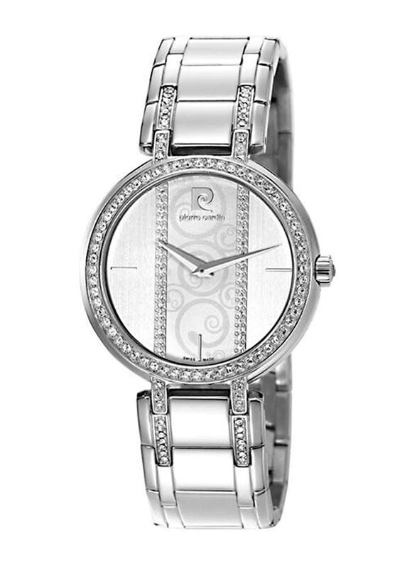 

Pierre Cardin Luminous Analog Watch for Women with Stainless Steel Band, PC107032S04, Silver