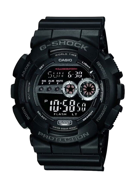 

G-Shock Digital Watch for Men with Synthetic Band, Water Resistant, GD-100-1BER, Black