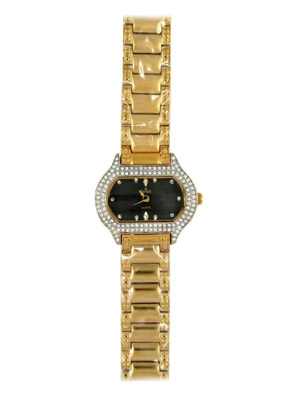 

Swistar Quartz Analog Watch for Women with Stainless Steel Band, 1105-1L, Gold-Black