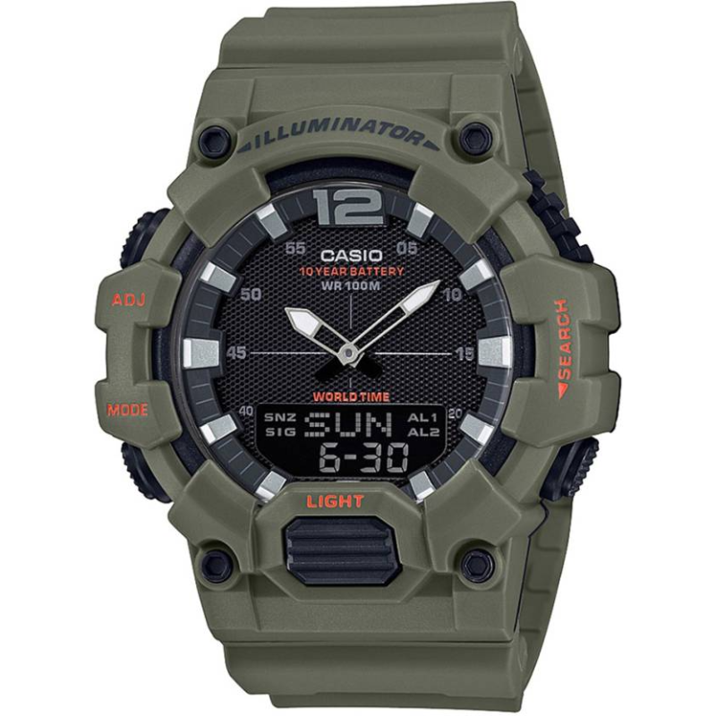 

Casio Standard Series Digital Watch for Men with Resin Band, Water Resistant, HDC-700-3A2VDF, Green-Multicolour