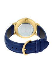 Casio Enticer Analog Watch for Women with Leather Band, Water Resistant, LTP-VT01GL-2BUDF, Navy Blue