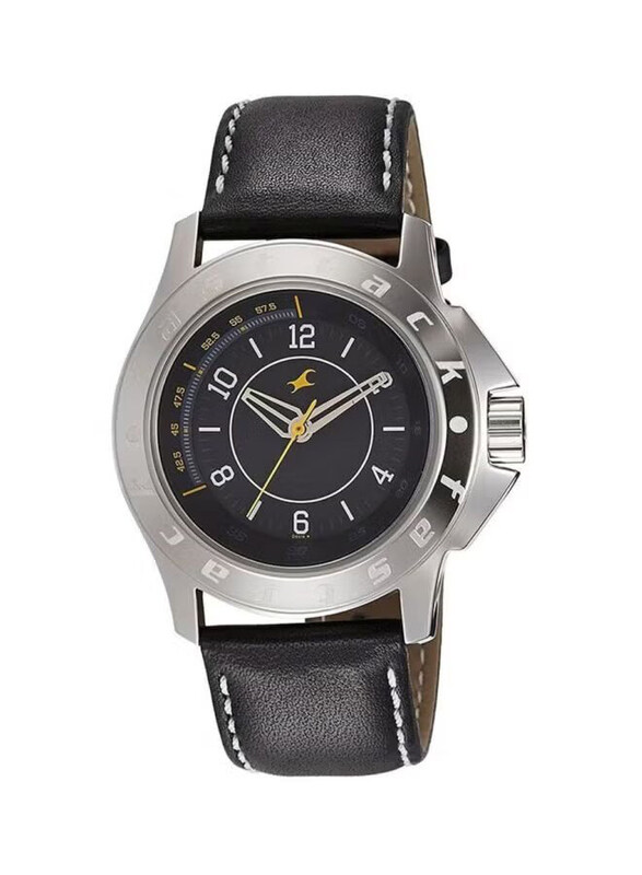 

Titan Analog Watch for Men with Leather Band, T3075SL02, Black