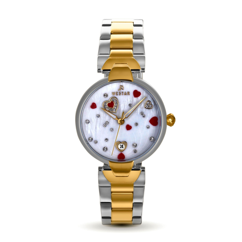 

Westar Analog Watch for Women with Stainless Steel Band, Water Resistant, 00164CBN111, Multicolour-White Mother Of Pearl