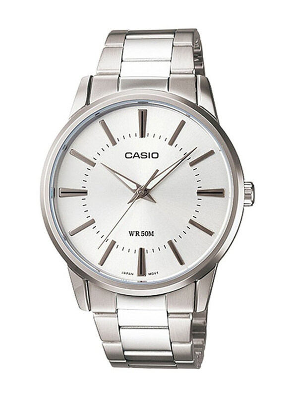 

Casio Analog Watch for Men with Stainless Steel Band, Water Resistant, MTP-1303D-7AVDF, Silver-Silver