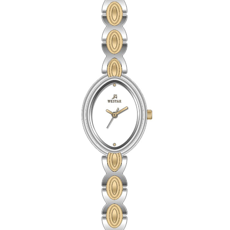 

Westar Analog Watch for Women with Stainless Steel Band, Water Resistant, 20230CBN101, Multicolour-White
