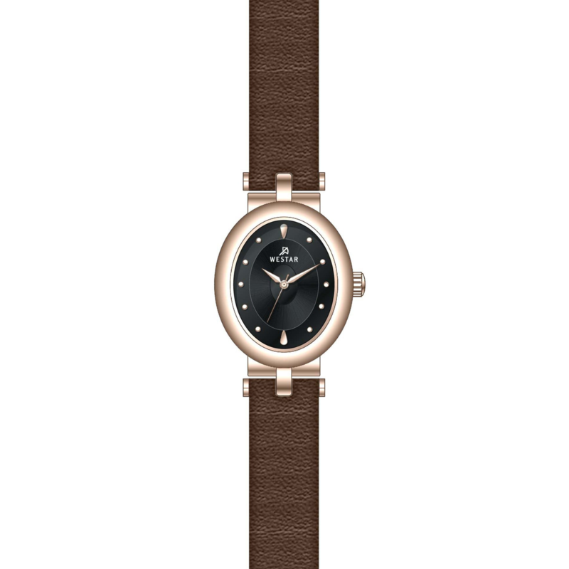 

Westar Analog Watch for Women with Leather Band, Water Resistant, 20315PPN623, Brown-Black