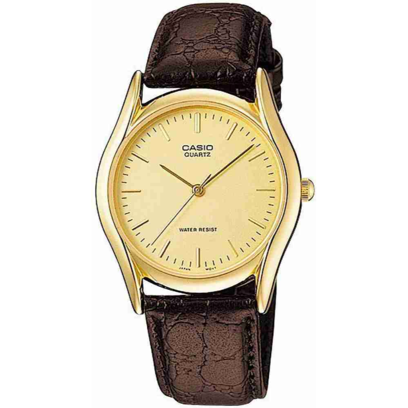 

Casio Analog Watch for Men with Leather Band, Water Resistant, MTP-1094Q-9A, Brown-Gold