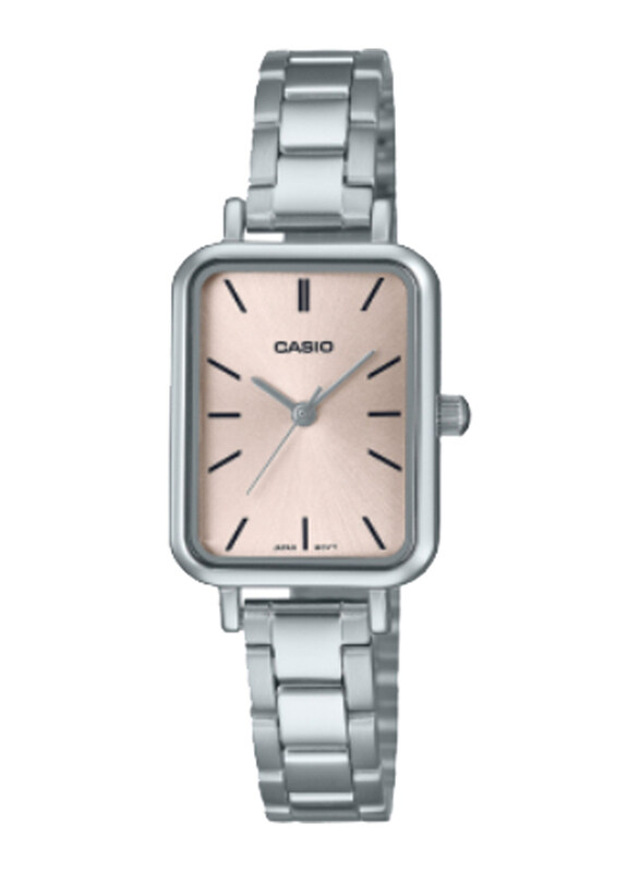 

Casio Analog Watch for Women with Stainless Steel Band, Water Resistant, LTP-V009D-4EUDF, Silver-Orange