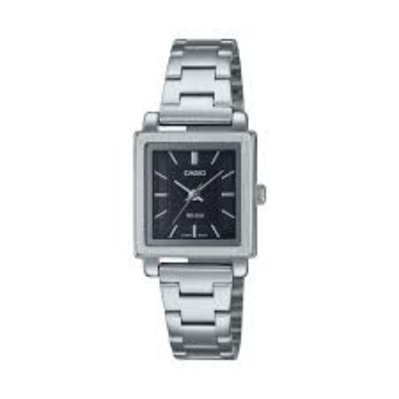 

Casio Analog Watch for Women with Stainless Steel Band, Water Resistant, LTP-E176D-1AVDF, Silver-Black