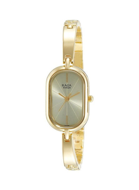 

Titan Raga Analog Watch for Women with Stainless Steel Band, 2577YM01, Gold