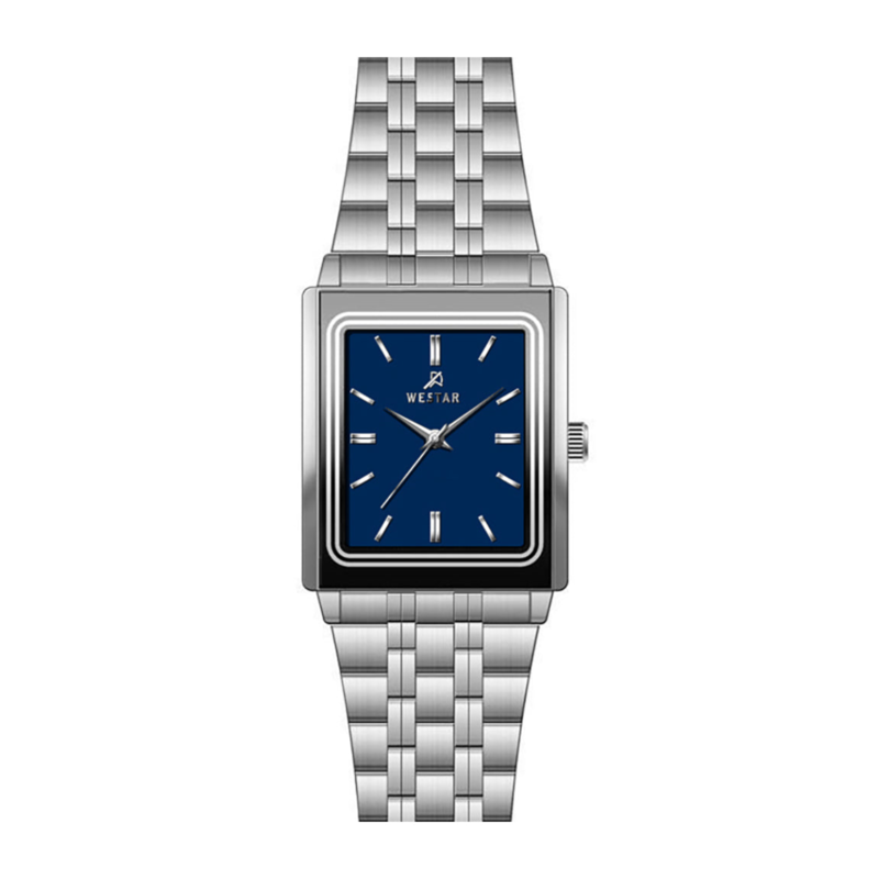 

Westar Analog Watch for Women with Stainless Steel Band, Water Resistant, EX6585STN104, Silver-Blue
