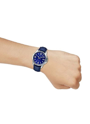 Casio Dress Analog Watch for Women with Leather Band, Water Resistant, LTP-V004L-2BUDF, Blue