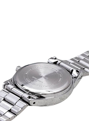 Casio Dress Timepiece Analog Watch for Women with Stainless Steel Band, Water Resistant, LTP-V001D-7B, Silver-White