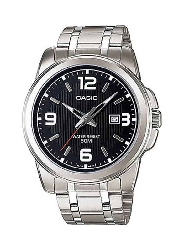 

Casio Analog Watch for Men with Stainless Steel Band, Water Resistant, MTP-1314D-1AVDF, Silver-Black