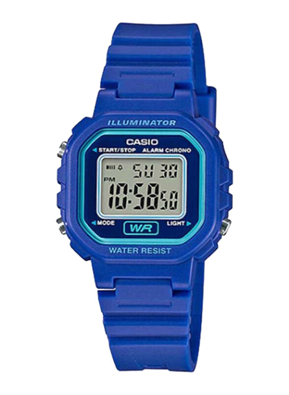 

Casio Digital Watch for Women with Resin Band, Water Resistant, LA-20WH-2ADF, Blue-Grey