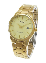 Casio Dress Analog Watch for Women with Stainless Steel Band, Water Resistant, LTP-V002G-9AUDF, Gold