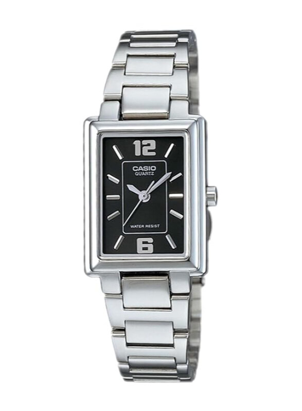 

Casio Formal Series Analog Watch for Women with Stainless Steel Band, Water Resistant, LTP-1238D-1ADF, Silver-Black