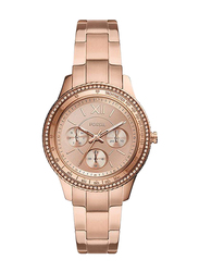 Fossil Analog Watch for Women with Stainless Steel Band, Water Resistant & Chronograph, ES5106, Rose Gold