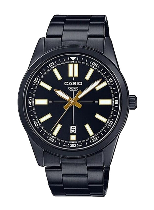 

Casio Analog Watch for Men with Stainless Steel Band, MTP-VD02B-1EUDF, Black