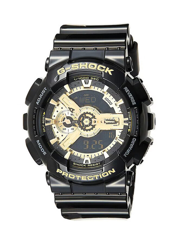 

Casio G-Shock Analog + Digital Quartz Watch for Men Casual with Rubber Band, Water Resistant, GA-110GB-1AER, Black-Black/Gold