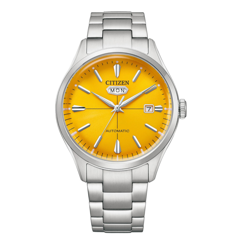 

Citizen Analog Watch for Men with Stainless Steel Band, Water Resistant, NH83G1-51Z, Silver-Yellow