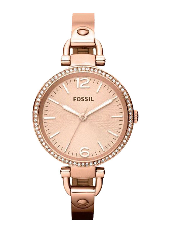 

Fossil Analog Watch for Women with Stainless Steel Band, Water Resistant, ES3226, Rose Gold