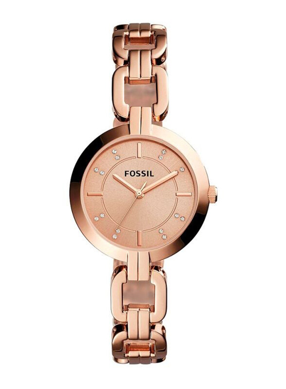 

Fossil Kerrigan Analog Watch for Women with Stainless Steel Band and Water Resistant, BQ3206, Rose Gold