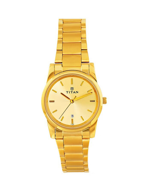 

Titan Formal Analog Watch for Men with Stainless Steel Band, T1944YM05, Gold
