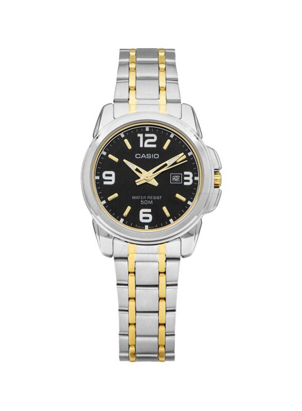 

Casio Analog Watch for Women with Stainless Steel Band, Water Resistant, LTP 1314SG - 1A, Silver/Gold-Silver