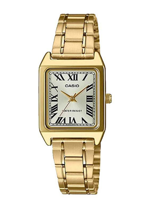 

Casio Analog Watch for Women with Stainless Steel Band, Water Resistant, LTP-V007G-9BUDF, Gold-Grey