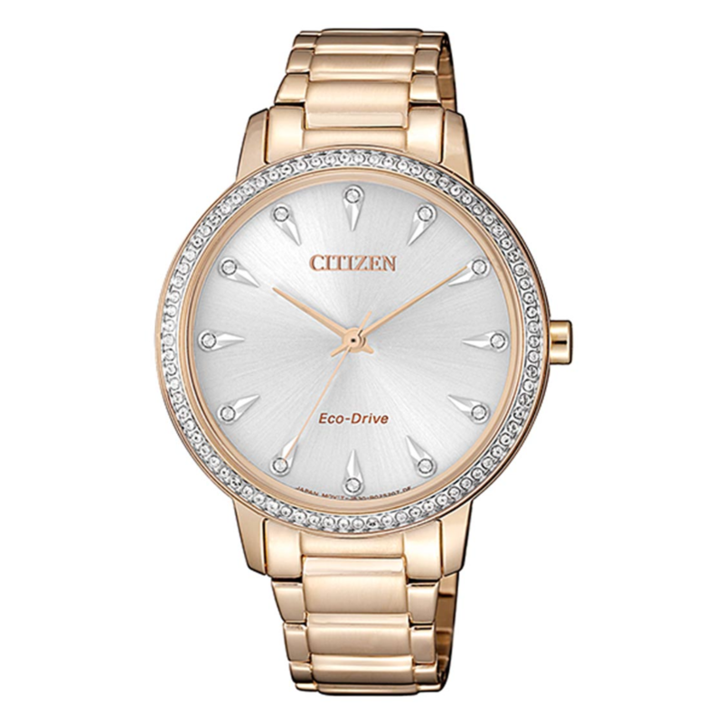 

Citizen Analog Watch for Women with Stainless Steel Band, Water Resistant, FE7043-55A, Gold-White