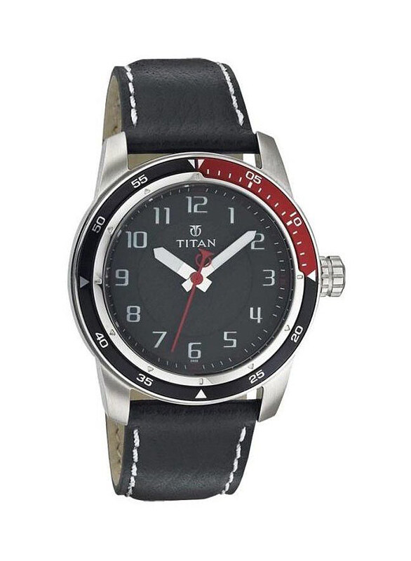 

Titan Analog Watch for Men with Leather Band, 9354KL01, Black