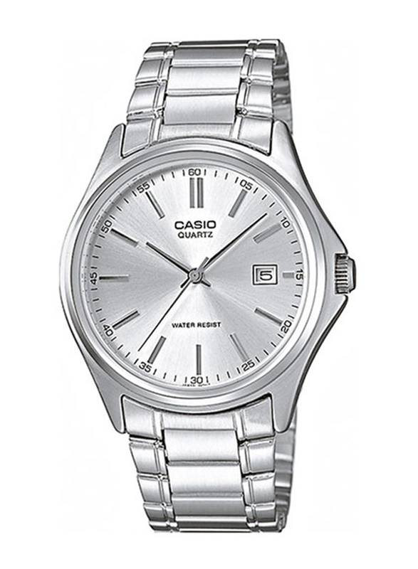 Casio Analog Watch for Men with Stainless Steel Band, Water Resistant, MTP-1183A-7A, Silver-Silver