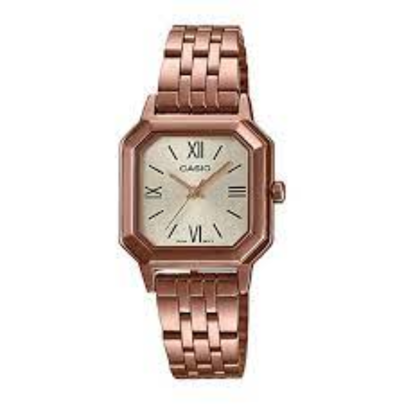 

Casio Analog Watch for Women with Stainless Steel Band, Water Resistant, LTP-E169R-9BDF, Rose Gold-Gold