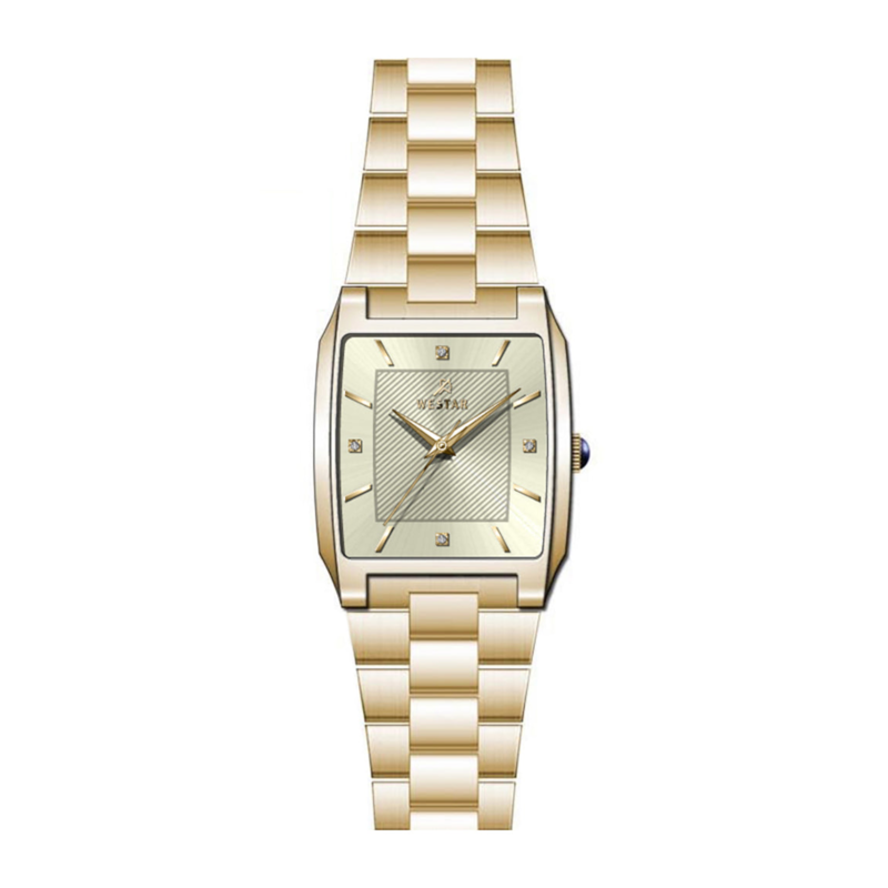 

Westar Analog Watch for Women with Stainless Steel Band, Water Resistant, EX6595GPN102, Gold-Gold