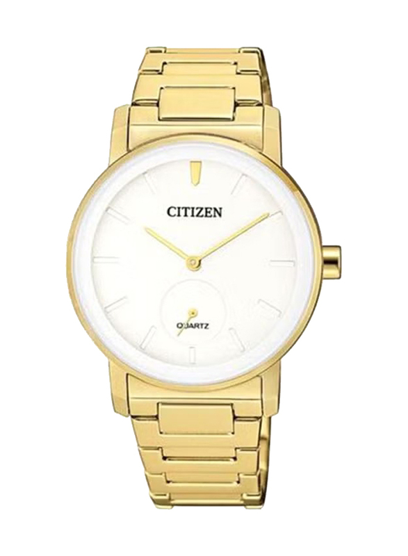 

Citizen Analog Watch for Women with Stainless Steel Band, Water Resistant, EQ 9062-58A, Gold-White